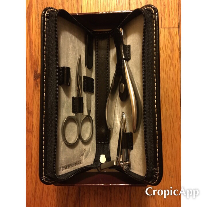 Black Leather Manicure Kit